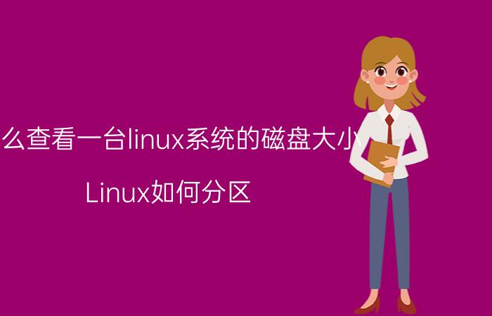 怎么查看一台linux系统的磁盘大小 Linux如何分区？